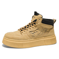 Men’s & Women’s Chunky High-Top Sneakers – Retro Street Style, Cushioned Sole & Durable Leather Upper