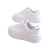 Classic White Platform Sneakers – Comfortable Thick Sole Casual Shoes  Simple. Clean. Comf Your go-to sneakers for every day.ortable.