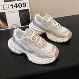 Youth Chunky Sneakers with Breathable Mesh – Trendy Cushioned Casual Shoes for Daily Wear