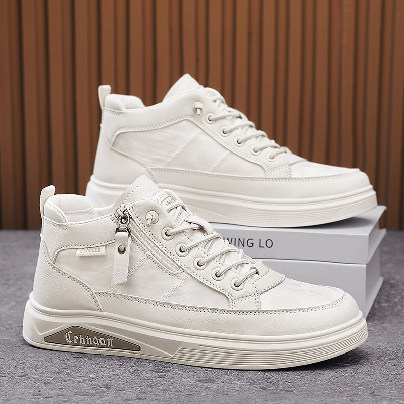 Men’s & Women’s Casual Platform Sneakers – Premium Leather, Cushioned Sole, Everyday Comfort