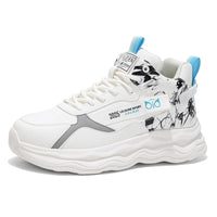 Men’s Chunky Sneakers – Fashion High-Top Casual Shoes with Thick Sole for Daily Wear
