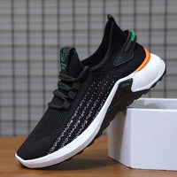 Men’s Lightweight Knit Running Sneakers – Breathable Cushioned Athletic Shoes for Daily Training