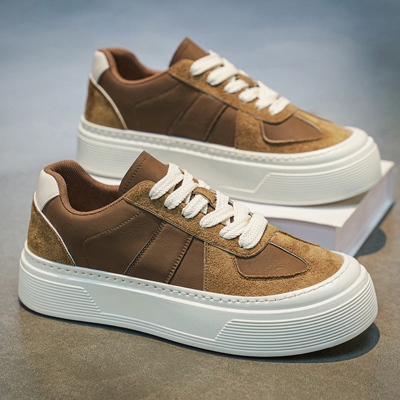 Men’s & Women’s Casual Platform Sneakers – Classic Leather Low-Top Everyday Shoes.Minimal Design • Comfortable Fit • Daily Street Style