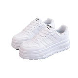 Classic White Platform Sneakers – Comfortable Thick Sole Casual Shoes  Simple. Clean. Comf Your go-to sneakers for every day.ortable.