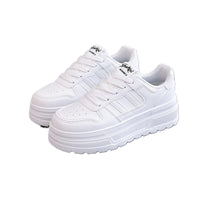 Classic White Platform Sneakers – Comfortable Thick Sole Casual Shoes  Simple. Clean. Comf Your go-to sneakers for every day.ortable.