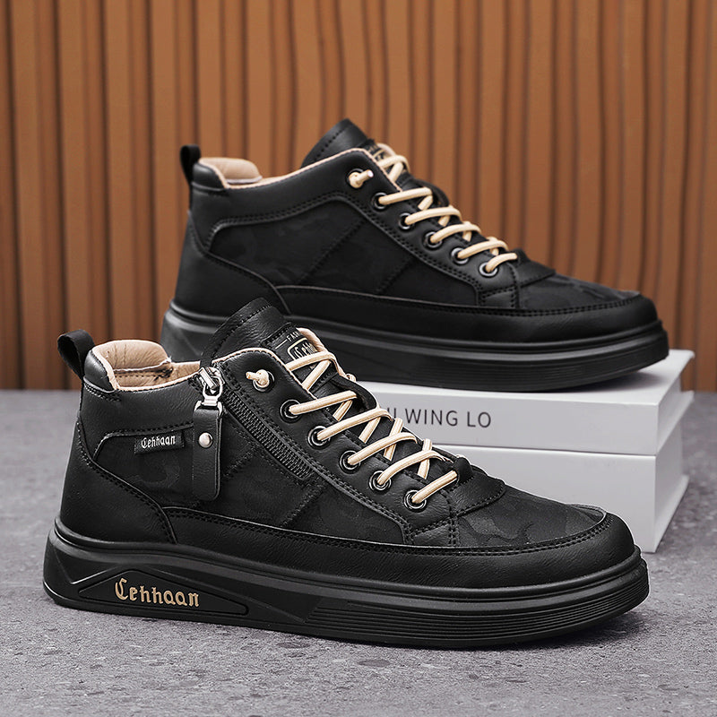 Men’s & Women’s Casual Platform Sneakers – Premium Leather, Cushioned Sole, Everyday Comfort