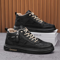 Men’s & Women’s Casual Platform Sneakers – Premium Leather, Cushioned Sole, Everyday Comfort