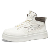 Men’s & Women’s Chunky High-Top Sneakers – Retro Street Style, Cushioned Sole & Durable Leather Upper