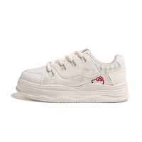 Kids' Embroidered Cloud Platform Sneakers Cute Low-Top Casual Shoes for Everyday Play