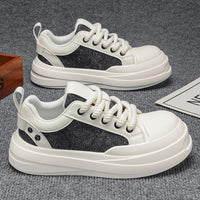 Men’s & Women’s Casual Canvas Sneakers – Thick Sole Lightweight Daily Walking Shoes