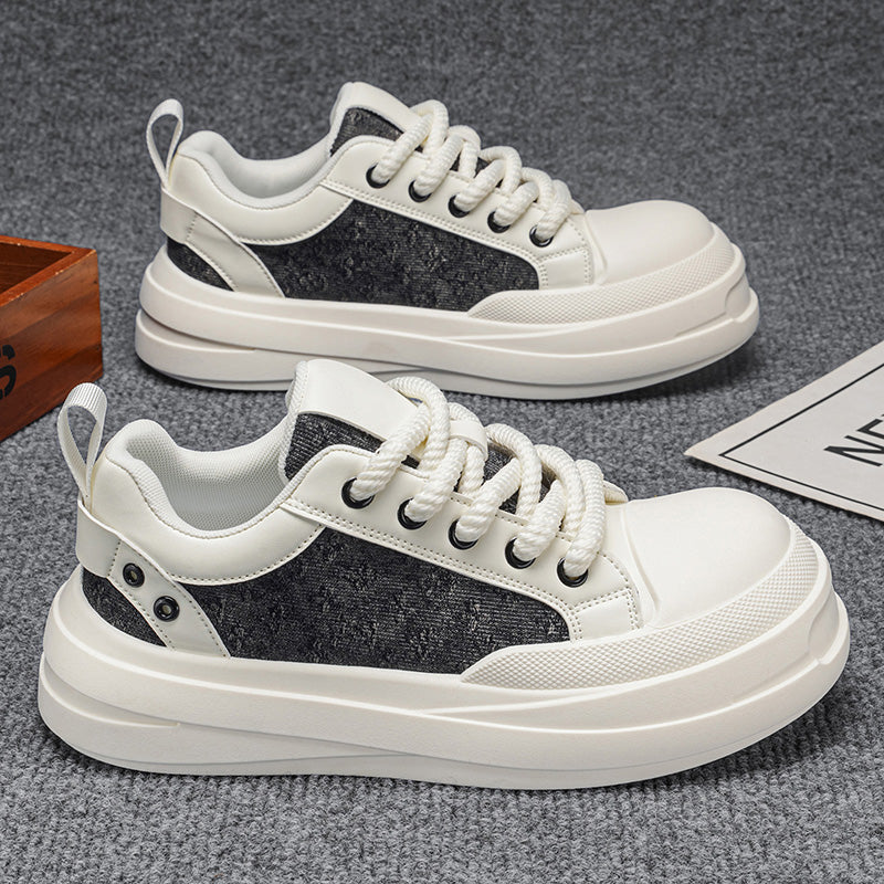 Men’s & Women’s Casual Canvas Sneakers – Thick Sole Lightweight Daily Walking Shoes