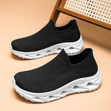 Lightweight Knit Slip-On Sneakers for Men & Women – Breathable Cushioned Everyday Walking Shoes