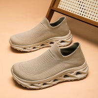 Lightweight Knit Slip-On Sneakers for Men & Women – Breathable Cushioned Everyday Walking Shoes