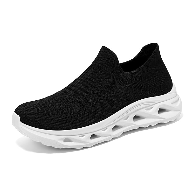 Lightweight Knit Slip-On Sneakers for Men & Women – Breathable Cushioned Everyday Walking Shoes