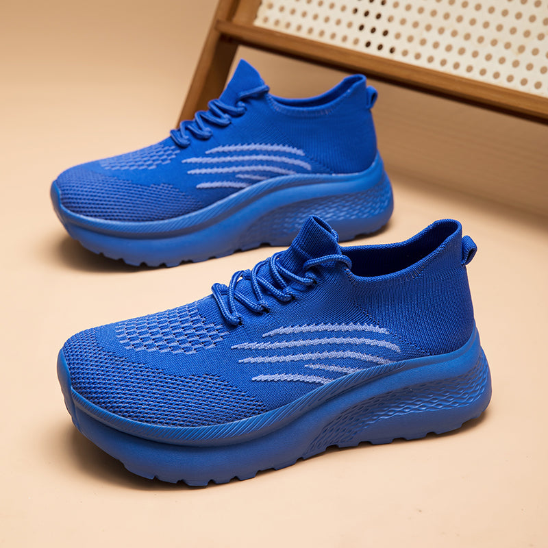 Lightweight Knit Running Sneakers for Men & Women – Breathable Cushion Walking Shoes for Daily Wear