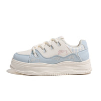 Kids' Embroidered Cloud Platform Sneakers Cute Low-Top Casual Shoes for Everyday Play