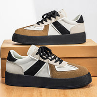 Retro Platform Low-Top Sneakers | Casual Suede & Mesh Everyday Shoes