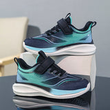Youth Lightweight Running Shoes – Breathable Cushioned Sneakers with Adjustable Velcro Strap