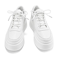 Women’s Minimal Platform Sneakers – Thick Sole White Casual Shoes Clean design. Elevated comfort.  Your everyday white sneakers — upgraded.