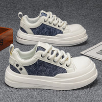 Men’s & Women’s Casual Canvas Sneakers – Thick Sole Lightweight Daily Walking Shoes