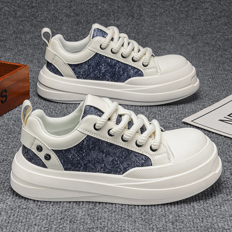 Men’s & Women’s Casual Canvas Sneakers – Thick Sole Lightweight Daily Walking Shoes