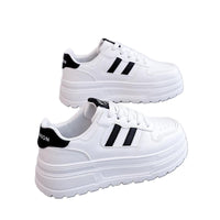 Classic White Platform Sneakers – Comfortable Thick Sole Casual Shoes  Simple. Clean. Comf Your go-to sneakers for every day.ortable.