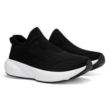 Men & Women Lightweight Knit Slip-On Sneakers – Breathable Walking Shoes with Cushioned Sole