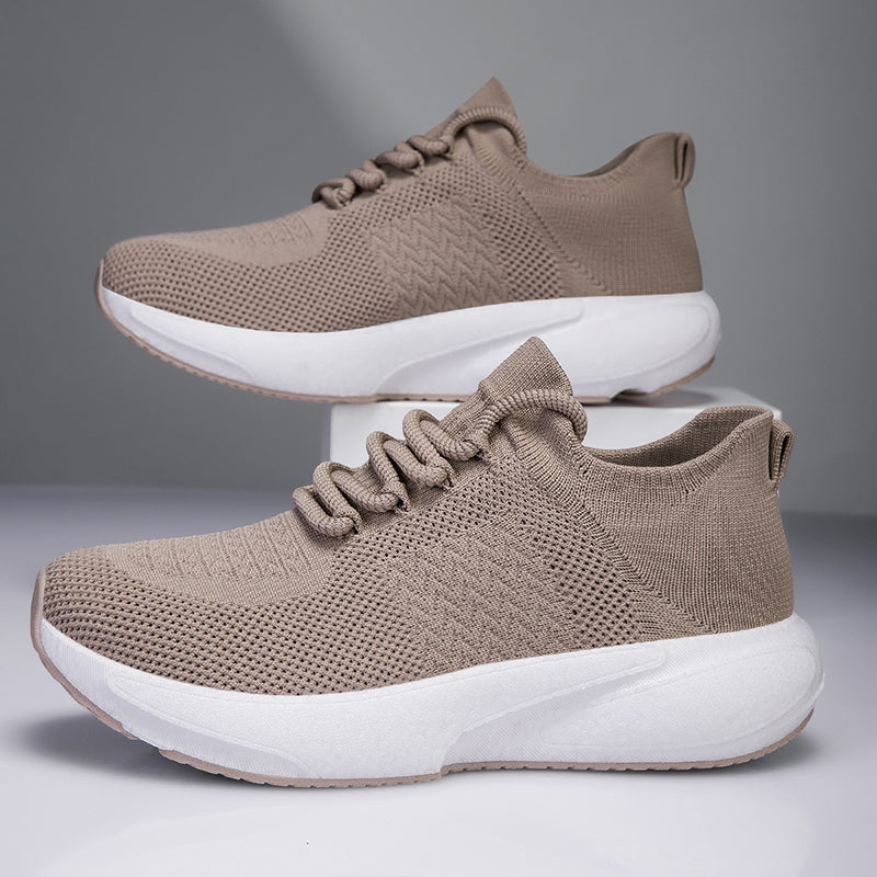 Lightweight Knit Running Sneakers for Men & Women – Breathable Cushion Walking Shoes