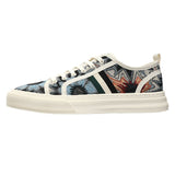 Unisex Woven Canvas Sneakers – Ethnic Pattern Casual Shoes with Thick Sole