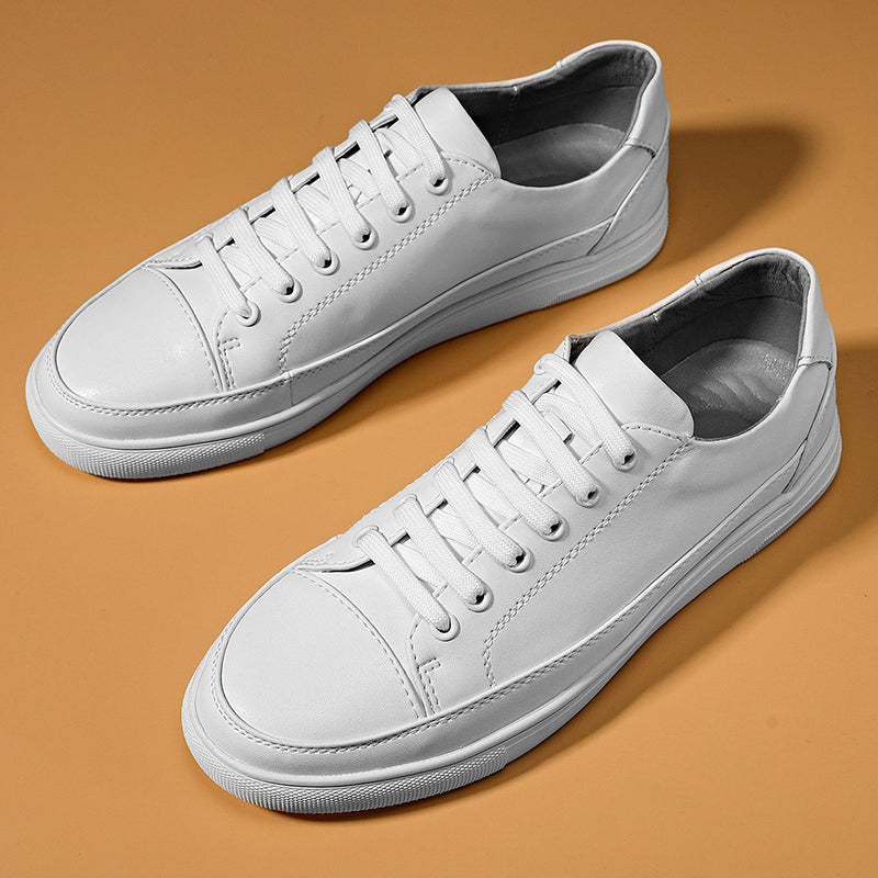 Minimalist White Low-Top Sneakers for Men & Women – Classic Everyday Casual Shoes