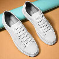 Minimalist White Low-Top Sneakers for Men & Women – Classic Everyday Casual Shoes