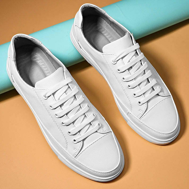 Minimalist White Low-Top Sneakers for Men & Women – Classic Everyday Casual Shoes