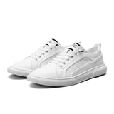 Perforated Leather Low-Top Sneakers Casual Breathable Daily Shoes for Men