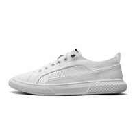 Perforated Leather Low-Top Sneakers Casual Breathable Daily Shoes for Men