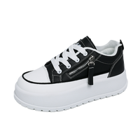 Men’s & Women’s Platform Casual Sneakers with Side Zipper – Lightweight Cushioned Daily Shoes