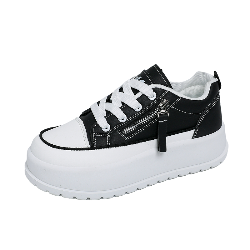 Men’s & Women’s Platform Casual Sneakers with Side Zipper – Lightweight Cushioned Daily Shoes