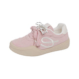 Women’s Casual Platform Sneakers – Soft Suede Lace-Up Comfort Shoes for Daily Wear