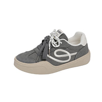 Women’s Casual Platform Sneakers – Soft Suede Lace-Up Comfort Shoes for Daily Wear