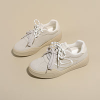 Women’s Casual Platform Sneakers – Soft Suede Lace-Up Comfort Shoes for Daily Wear