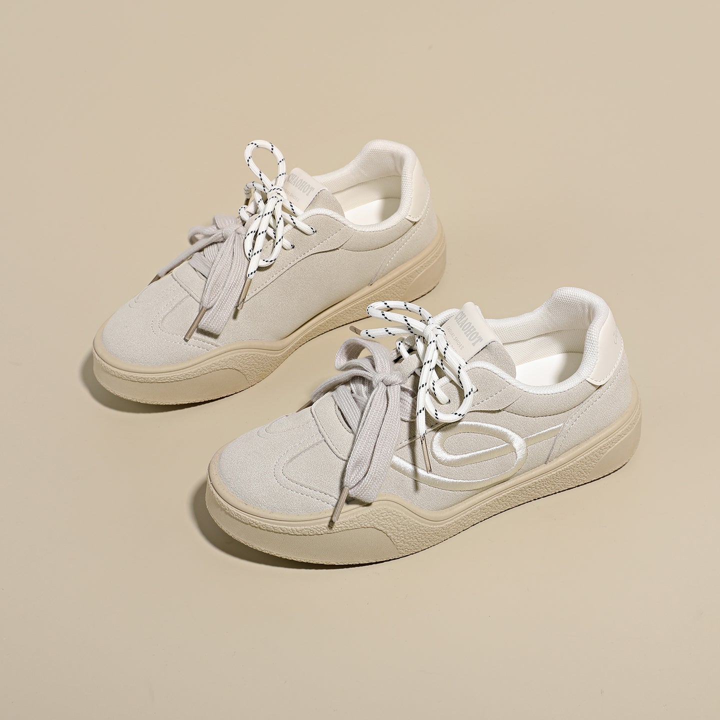 Women’s Casual Platform Sneakers – Soft Suede Lace-Up Comfort Shoes for Daily Wear