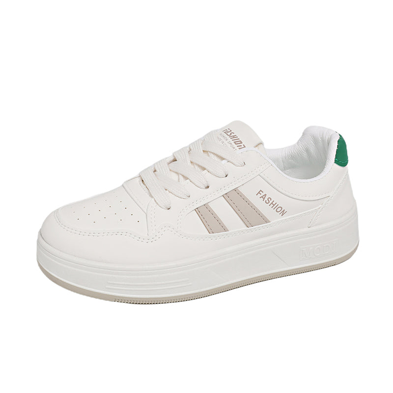 Classic White Chunky Sneakers – Platform Casual Shoes for Everyday Wear