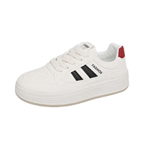 Classic White Chunky Sneakers – Platform Casual Shoes for Everyday Wear