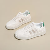 Classic White Chunky Sneakers – Platform Casual Shoes for Everyday Wear
