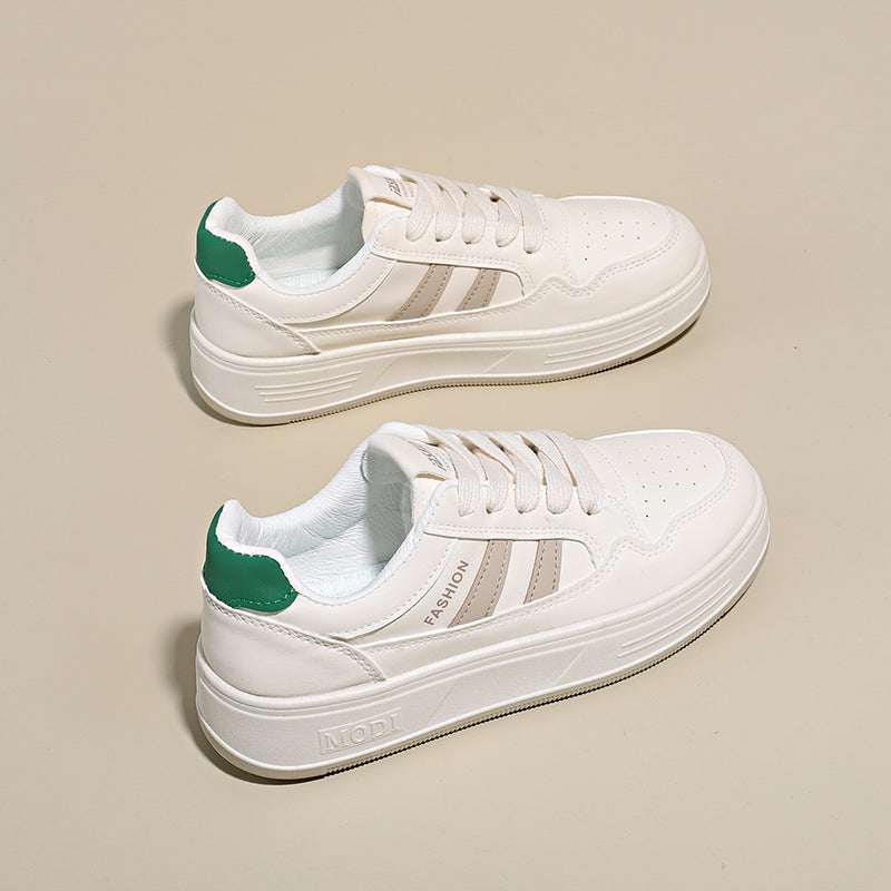 Classic White Chunky Sneakers – Platform Casual Shoes for Everyday Wear