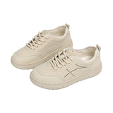 Minimalist Stitch Detail Low-Top Sneakers Casual Comfortable Daily Walking Shoes