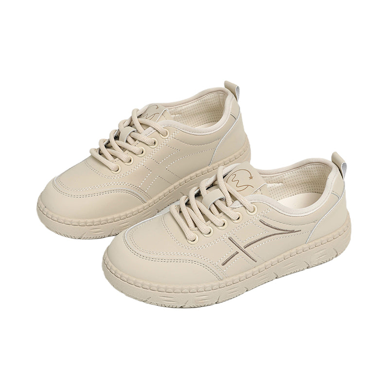 Minimalist Stitch Detail Low-Top Sneakers Casual Comfortable Daily Walking Shoes