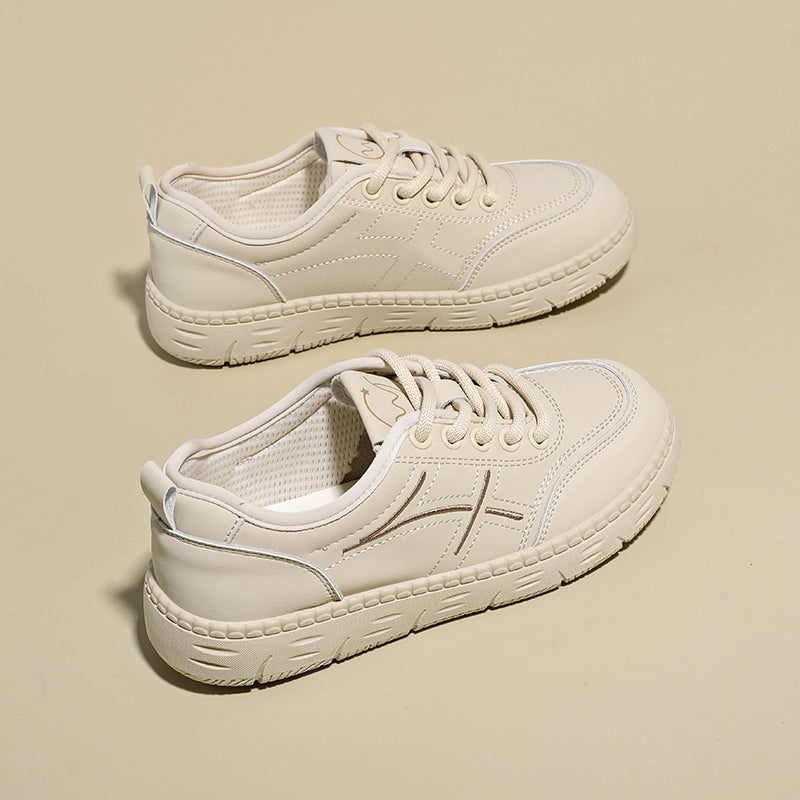 Minimalist Stitch Detail Low-Top Sneakers Casual Comfortable Daily Walking Shoes