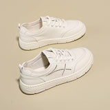 Minimalist Stitch Detail Low-Top Sneakers Casual Comfortable Daily Walking Shoes
