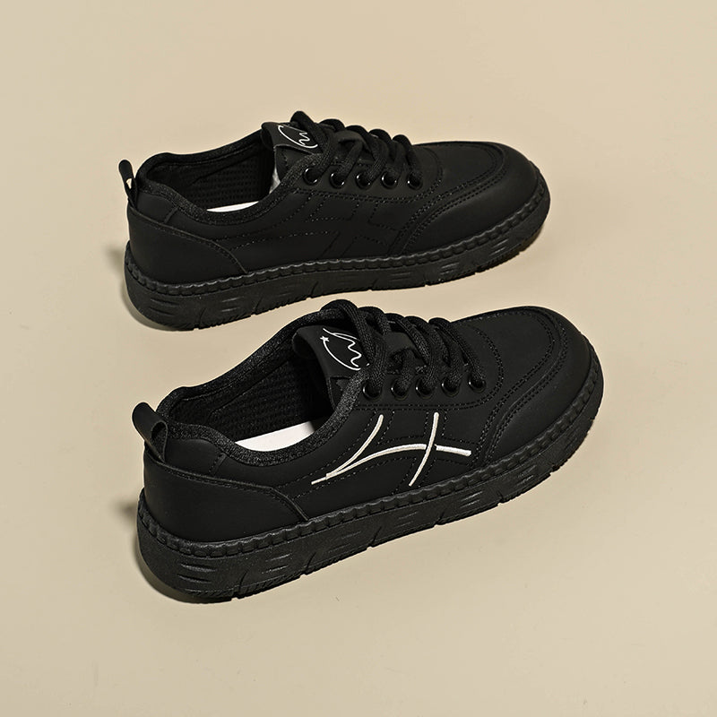 Minimalist Stitch Detail Low-Top Sneakers Casual Comfortable Daily Walking Shoes