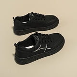 Minimalist Stitch Detail Low-Top Sneakers Casual Comfortable Daily Walking Shoes